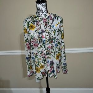 Floral sheer blouse